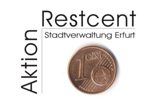 Logo mit Text und 1-Cent-Münze