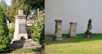 Grabmale und ein Gedenkstein