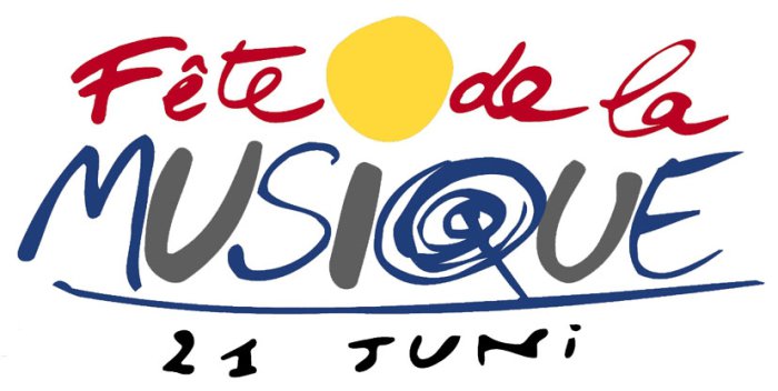 Logo fête de la Musique mit Schriftzug und Datum