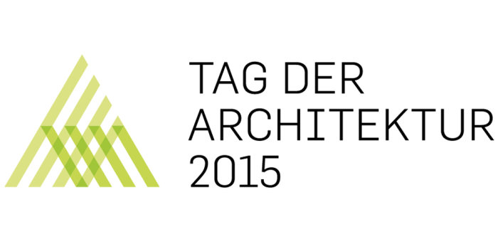 Logo Tag der Architektur 2015 diagonale, gekreuzte Linien als Dreieck