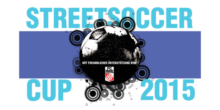 Streetsoccer-Cup 2015 schwarz-weißer Ball mit Text