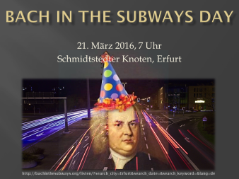 Foto: Bach in the Subways Day © Stadtverwaltung Erfurt Bach an der Kreuzung