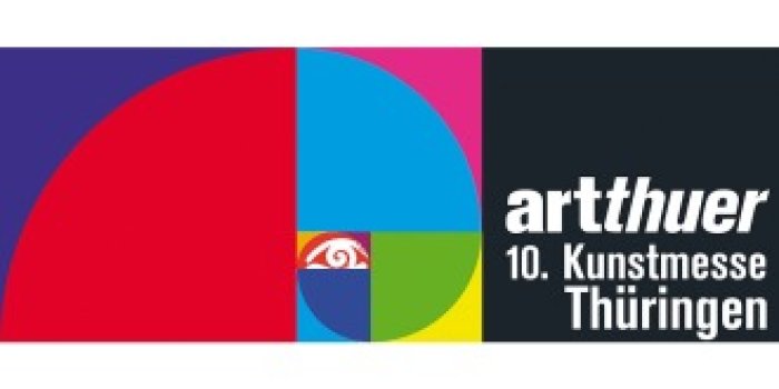 ArtThuer – 10. Kunstmesse Thüringen farbige Geometrien und Text