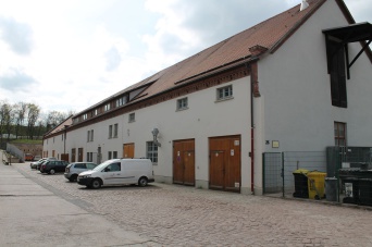 Bauhütte Petersberg Das Gebäude der Bauhütte an der Zitadelle Petersberg