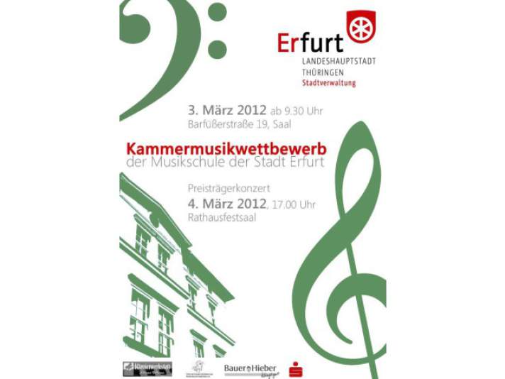 Das Plakat des Kammermusikwettbewerbes 2012, entworfen von Dr. Julia Dietrich