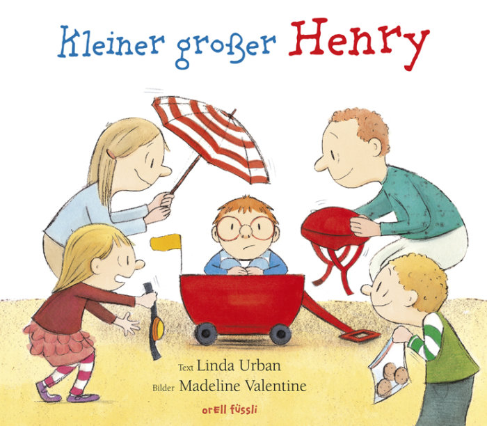Kleiner großer Henry Gezeichnete Familie.