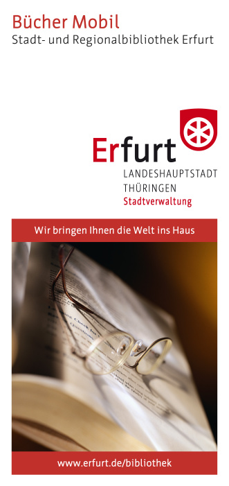 Titelblatt des Flyers Bücher Mobil Das Titelblatt zum Flyer