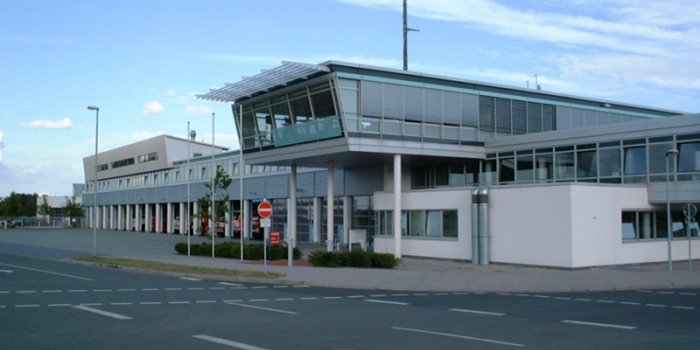 eine Ansicht der Zentralen Leitstelle Erfurt im Gefahrenschutzzentrum von außen