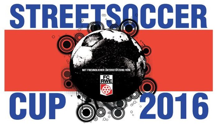Logo des Streetsoccer Cup 2016 buntes Logo des Streetsoccer Cup 2016 mit einem Fußball