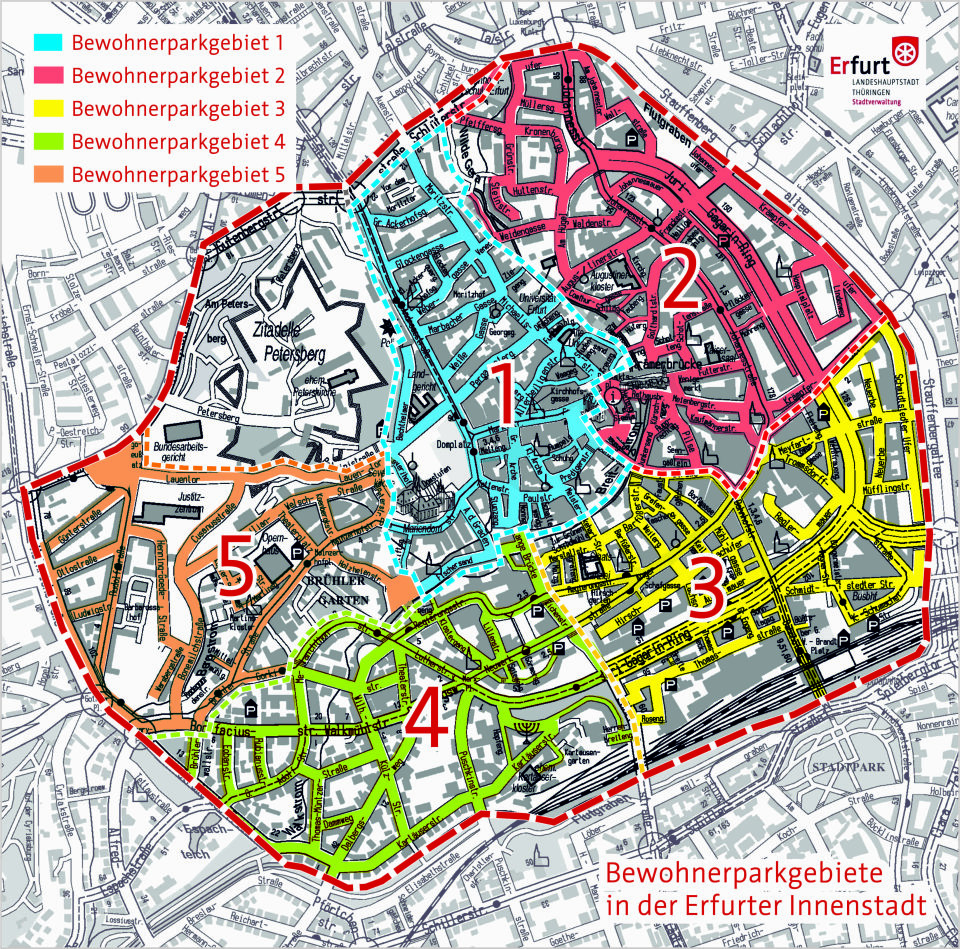 Bewohnerparken und Bewohnerparkgebiete | Erfurt.de