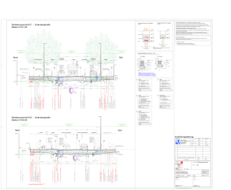 Plan zeigt Details zur neuen Aufteilung der Gutenbergstraße.