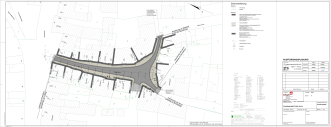 Planung zur Straßengestaltung zeigt den neuen Straßenbereich 
