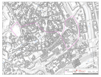Stadtplan von Erfurt mit eingezeichneter Streckenführung