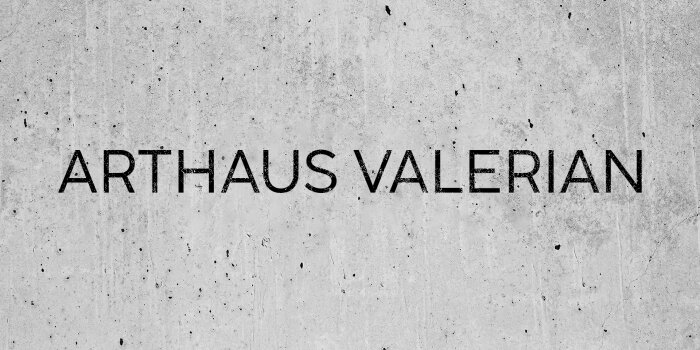 Textgrafik mit Schriftzug: "Arthaus Valerian"