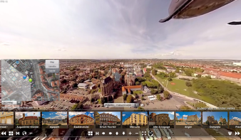 Bild: Screenshot: 3D-Panorama Flug © 3D-Top-Event / Torsten Hemke Domplatz aus der Luft