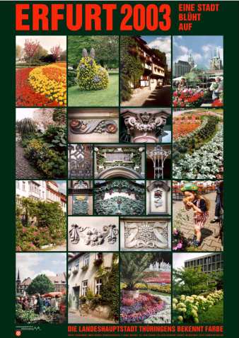 Plakat - Erfurt 2003 - Eine Stadt blüht auf