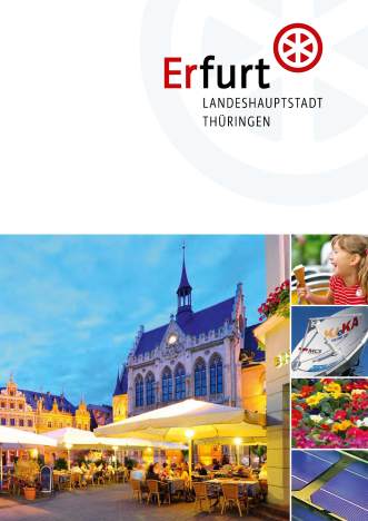 Titelseite Erfurter Imagebroschüre Abbildung des Erfurter Rathauses