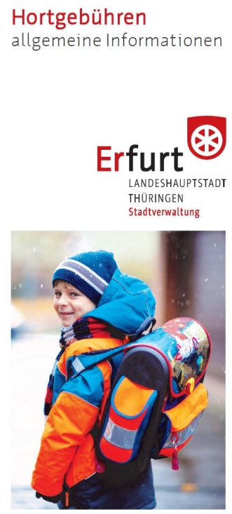 Titelblatt zum Faltblatt Titeltext und unten bunte Stifte