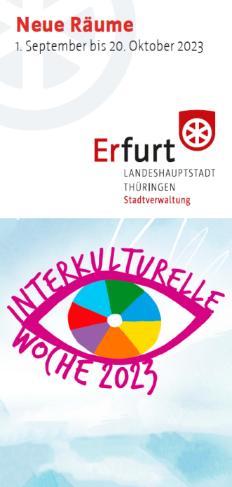 Deckblatt der Broschüre zur Interkulturellen Woche 2023 in Erfurt. 