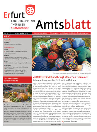 Deckblatt der Amtsblatt-Ausgabe vom 14. September