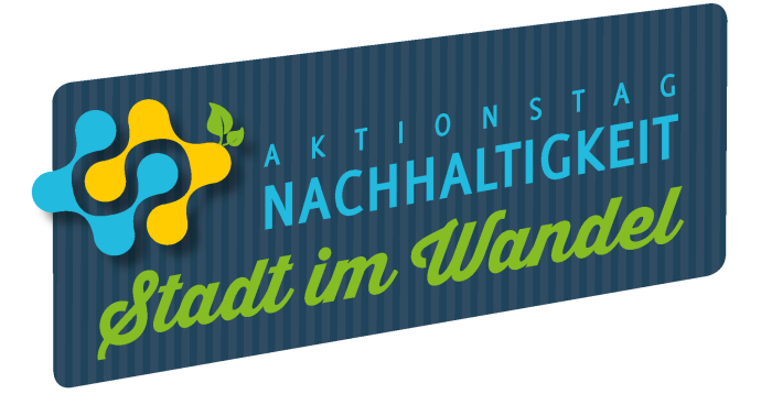 Logo Aktionstag Nachhaltigkeit – Stadt im Wandel Wortbild-Marke mit Text