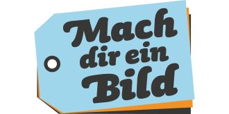 Schriftzug "Mach dir ein Bild" auf symbolisierten Adressanhänger