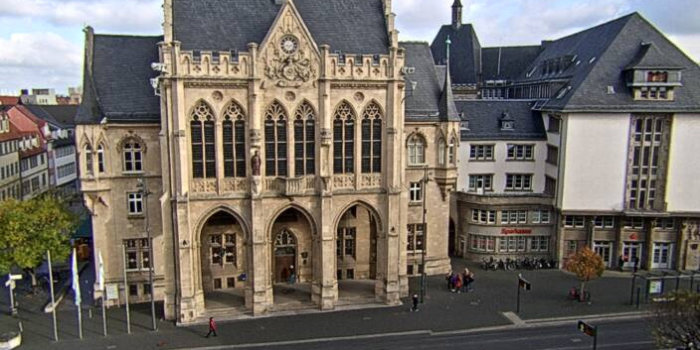 Picture: Webcam Fischmarkt Erfurt © Stadtverwaltung Erfurt View of fish market and town hall