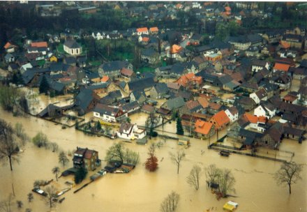 Ortslage Bischleben Hochwasser April 1994
