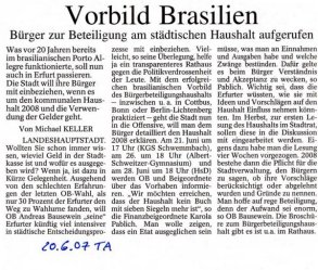Bürgerbeteiligungshaushlat: TA, Michael Keller, 20.06.2007