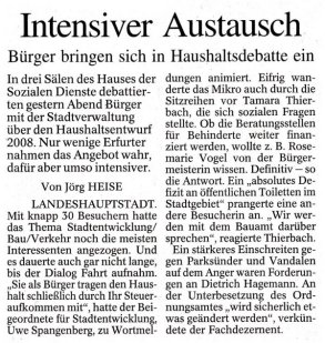 Bürgerbeteiligungshaushlat: TA, Jörg Heise, 12.10.2007