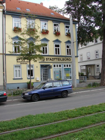 Foto: Stadtteilbüro © Stadtverwaltung Erfurt Gebäudeansicht des Stadtteilbüros