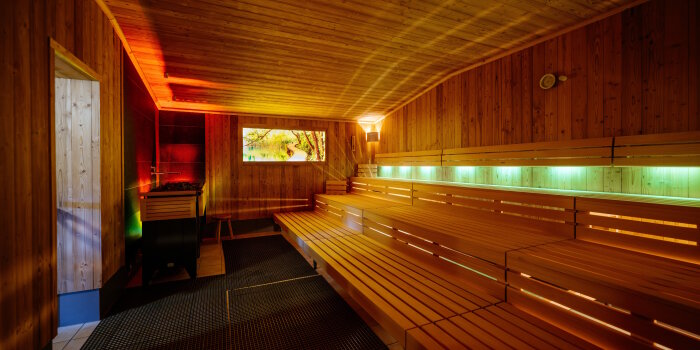 Innenansicht einer Sauna