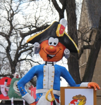 Maskottchen des Erfurter Karnevalsumzuges Figur eines Preußischen Soldaten