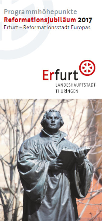 Flyer-Titelseite mit Lutherdenkmal