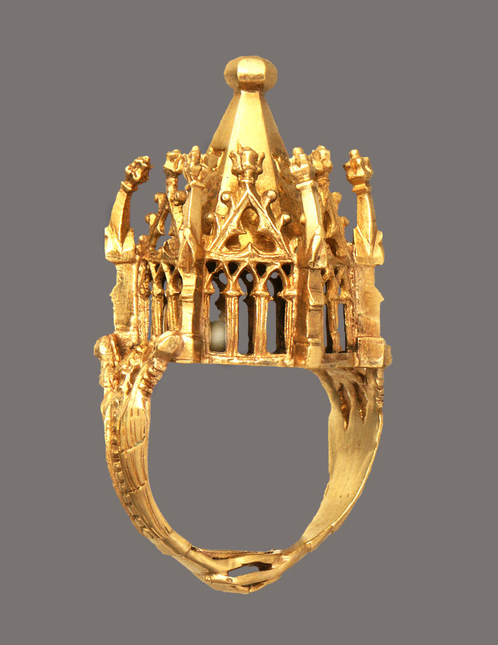 Prächtiger Ring in Form eines Hauses