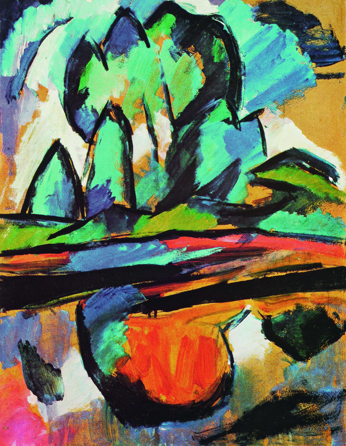 Titelabbildung: Helmuth Macke Park in Dilborn, 1913 Öl auf Pappe, 52,5 x 41 cm. Privatbesitz Farbstarke Landschaft.