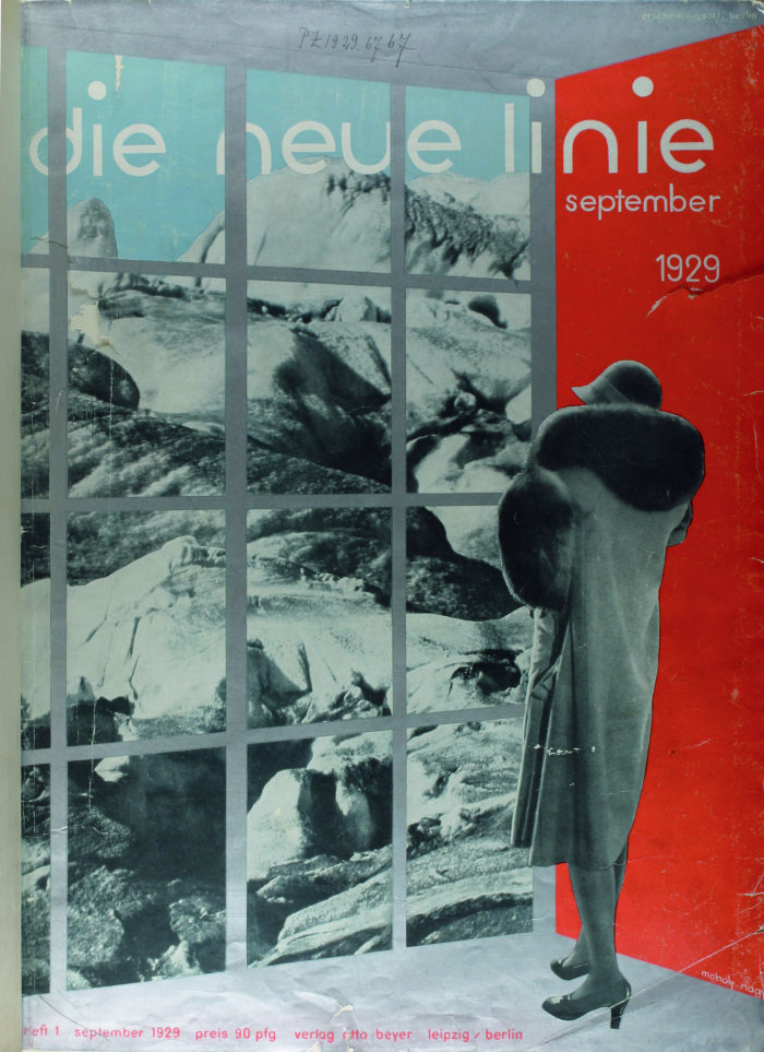 Cover des Magazins „die neue linie“, September 1929, Gestalter: Laszlo Moholy-Nagy Zeitungscover
