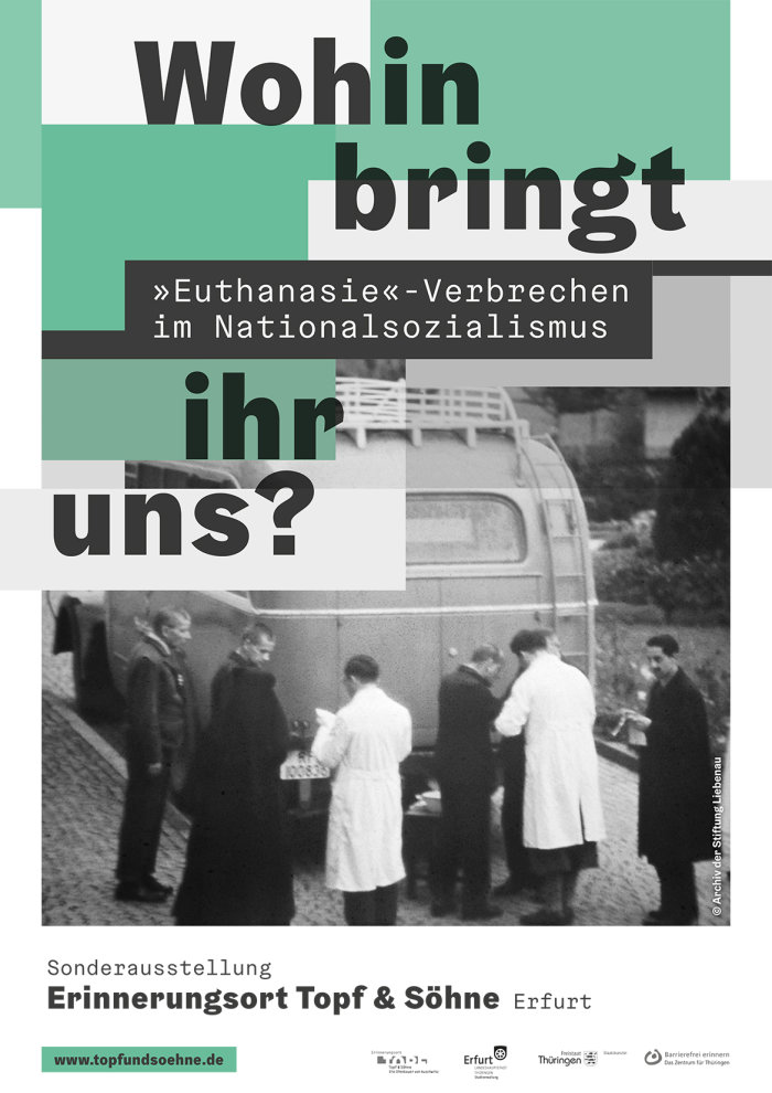 Wohin bringt Ihr uns? Plakatentwurf