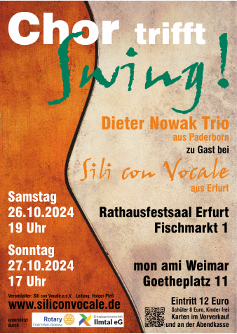 Foto: Chor trifft Swing © Sili con Vocale Schriftplakat