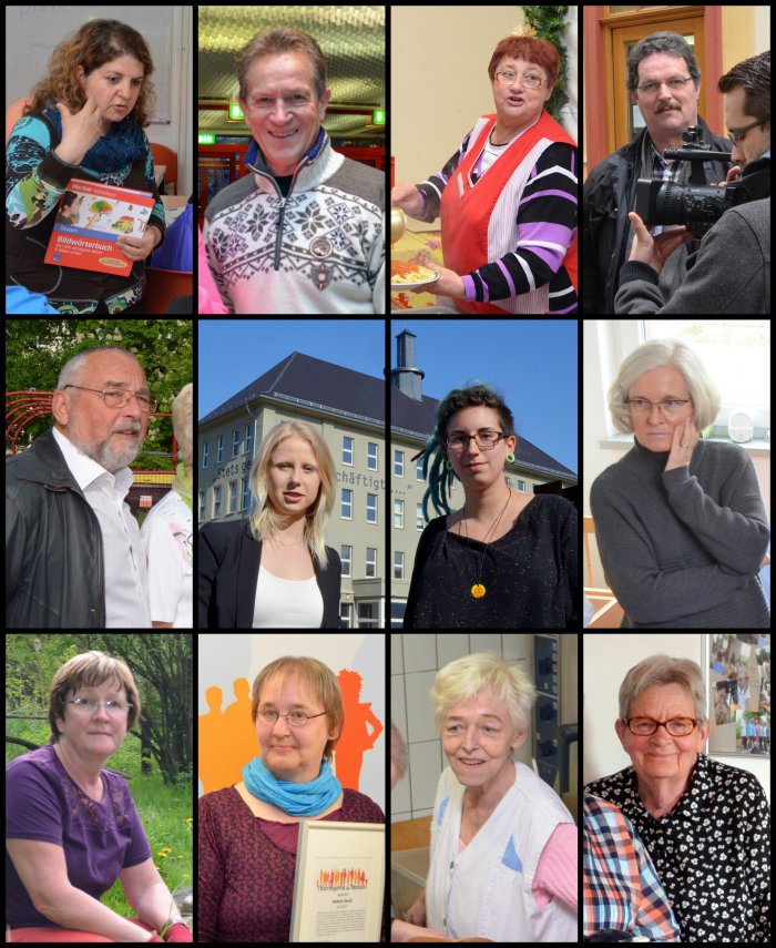 Ehrenamt hat viele Gesichter Die Fotocollage zeigt Porträts von mehreren ehrenamtlich tätige Personen