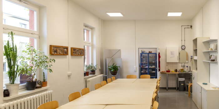 Raum der Keramikwerkstatt