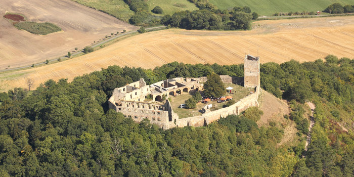 Luftbild der Burgruine