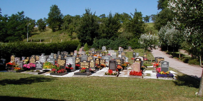 Einige Gräber des Friedhofs in Molsdorf