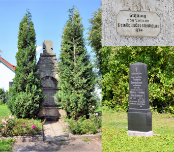 Kriegsdenkmal, sowie Ehrengrab einer Familie