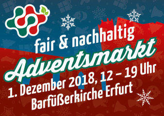 Foto: "Zusammen sind wir stark": Adventsmarkt fair & nachhaltig © Bürgerstiftung Erfurt Farbiges Signet