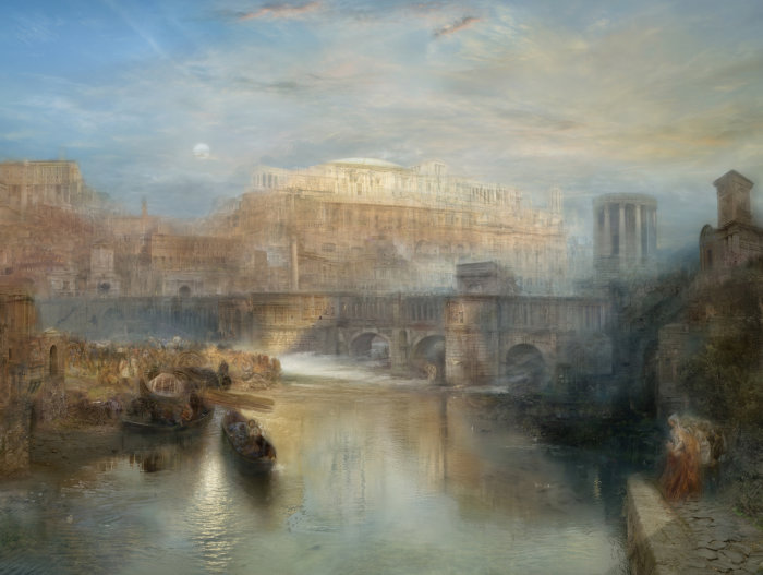 Masuyama, Ancient Rome, Agrippina Landing with the Ashes of Germanicus (after JMW Turner, 1839), 2008 Lightbox Masuyama, Ancient Rome, Agrippina Landing with the Ashes of Germanicus (after JMW Turner, 1839), 2008 Lightbox
