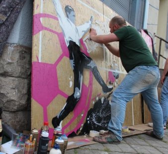 die Arbeit von Julius Hirsch am Grafitto