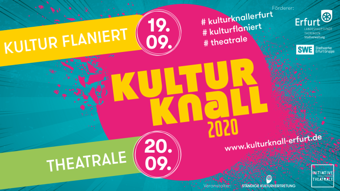 Kulturknall2020 buntes Schriftplakat vom Projekt