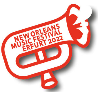 Foto: Logo des New Orleans Music Festival Erfurt 2022 © Stadtverwaltung Erfurt Grafik einer Posaune