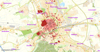 Foto: Geoportal Erfurt: Übersicht © Stadtverwaltung Erfurt Stadtplan Erfurt mit einzeichneten Flächen der Denkmäler